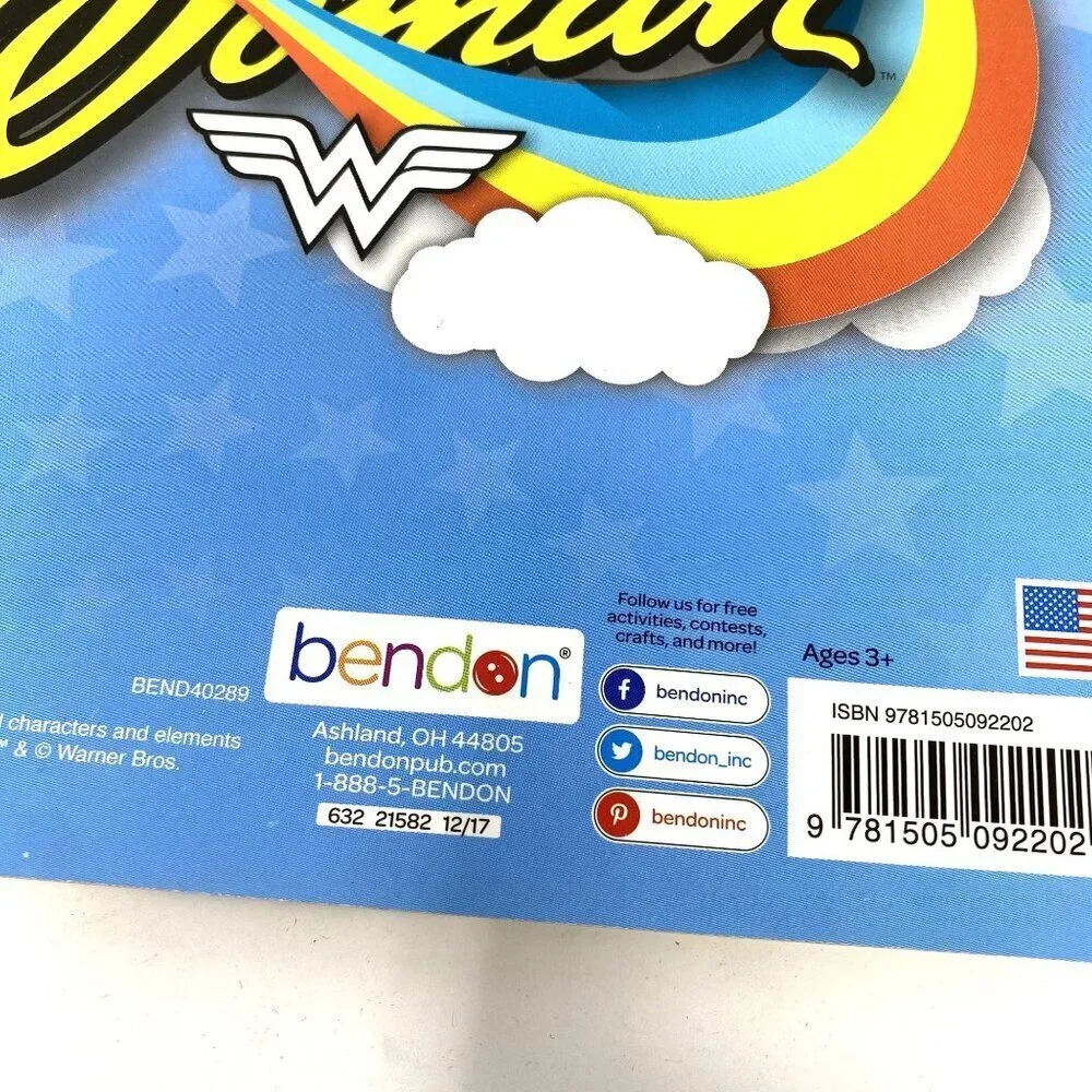 Bendon DC Comics Wonder Woman Jumbo Coloring And Activity Book Kids